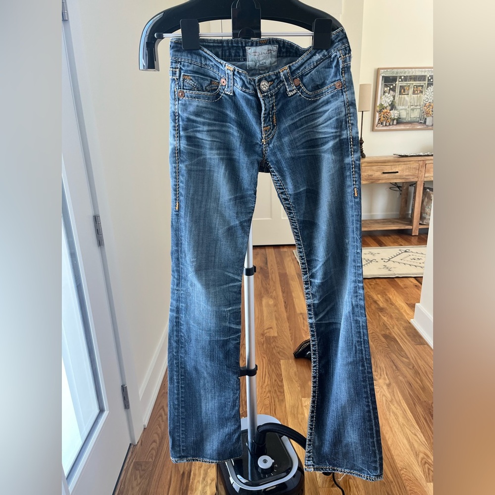 Big Star Classic Blue Boot Cut Jeans - Extra Long